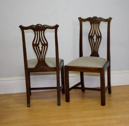 ANTIQUE SET OF 4 GEORGIAN STYLE DINING CHAIRS - ADDITIONAL PHOTO 4