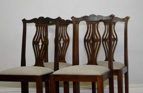 ANTIQUE SET OF 4 GEORGIAN STYLE DINING CHAIRS - ADDITIONAL PHOTO 6