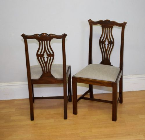 ANTIQUE SET OF 4 GEORGIAN STYLE DINING CHAIRS - ADDITIONAL PHOTO 8