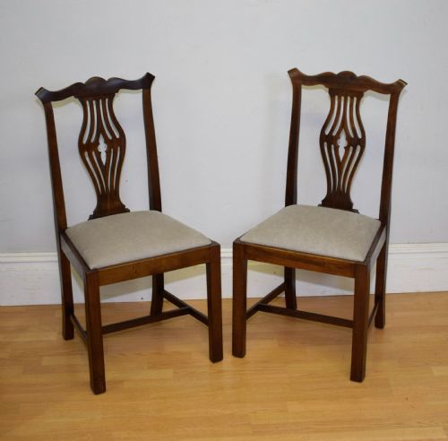 ANTIQUE SET OF 4 GEORGIAN STYLE DINING CHAIRS - ADDITIONAL PHOTO 9