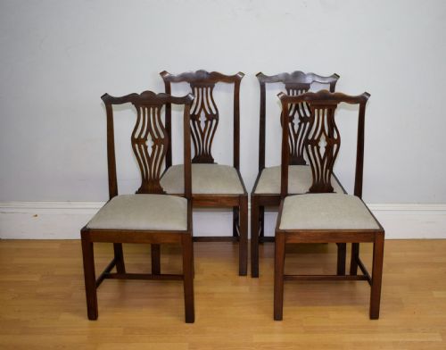 ANTIQUE SET OF 4 GEORGIAN STYLE DINING CHAIRS - ADDITIONAL PHOTO 13