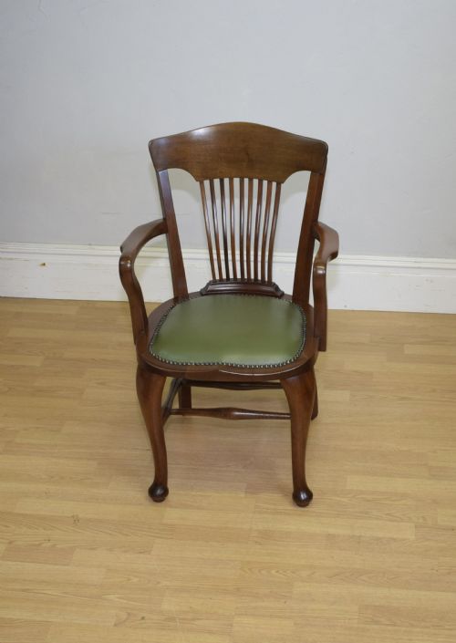 ANTIQUE EDWARDIAN DESK CHAIR - ADDITIONAL PHOTO 1