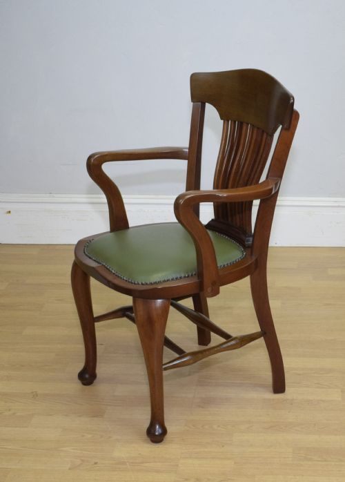 ANTIQUE EDWARDIAN DESK CHAIR - ADDITIONAL PHOTO 3