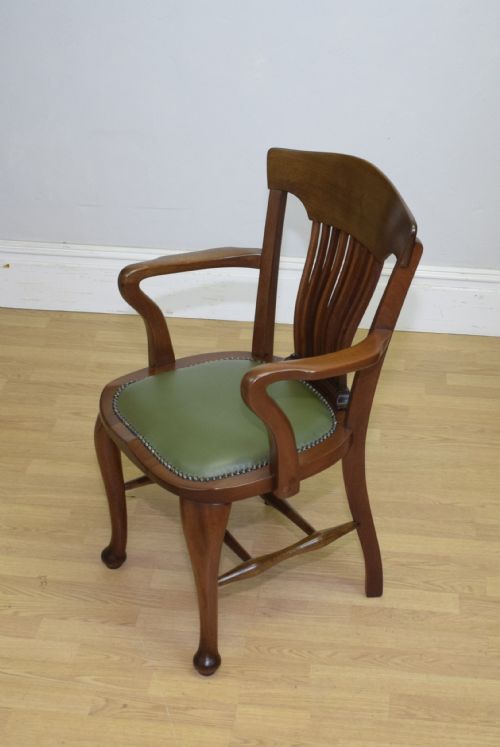 ANTIQUE EDWARDIAN DESK CHAIR - ADDITIONAL PHOTO 5