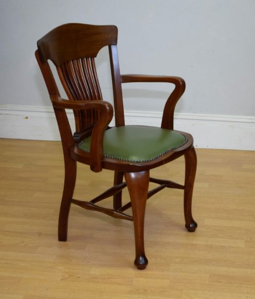 ANTIQUE EDWARDIAN DESK CHAIR - ADDITIONAL PHOTO 6