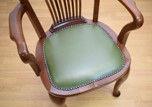 ANTIQUE EDWARDIAN DESK CHAIR - ADDITIONAL PHOTO 9