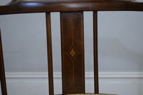 ANTIQUE VICTORIAN INLAID TUB CHAIR - ADDITIONAL PHOTO 10