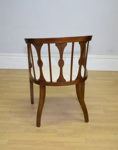 ANTIQUE VICTORIAN INLAID TUB CHAIR - ADDITIONAL PHOTO 6