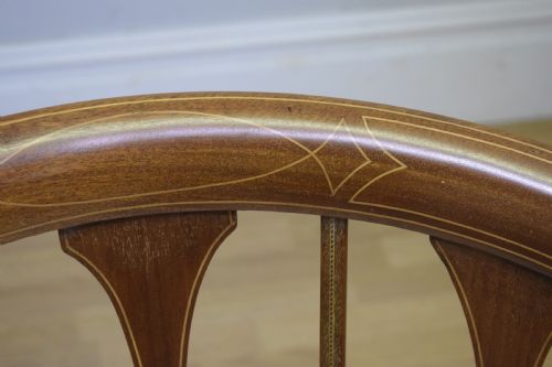 ANTIQUE VICTORIAN INLAID TUB CHAIR - ADDITIONAL PHOTO 8