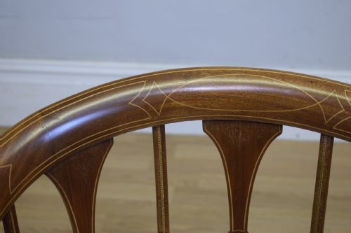 ANTIQUE VICTORIAN INLAID TUB CHAIR - ADDITIONAL PHOTO 10