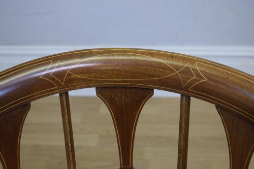 ANTIQUE VICTORIAN INLAID TUB CHAIR - ADDITIONAL PHOTO 11