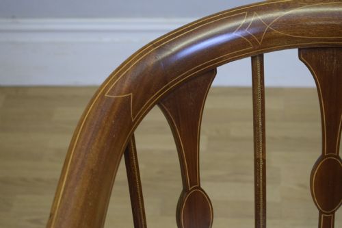 ANTIQUE VICTORIAN INLAID TUB CHAIR - ADDITIONAL PHOTO 13