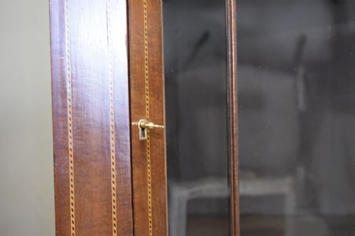 ANTIQUE EDWARDIAN INLAID CORNER DISPLAY CUPBOARD - ADDITIONAL PHOTO 17