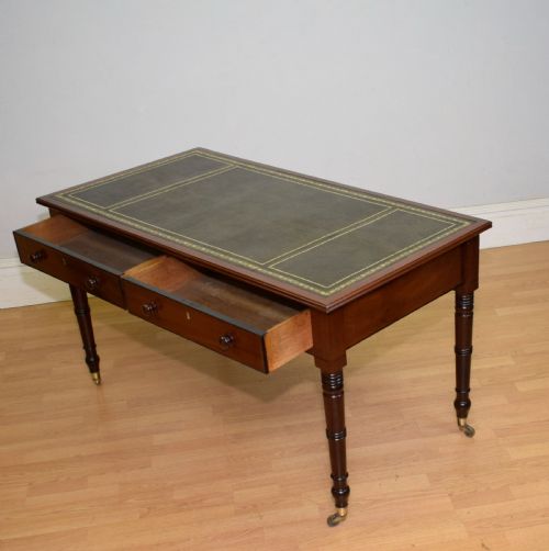 ANTIQUE REGENCY PARTNERS DESK - ADDITIONAL PHOTO 5