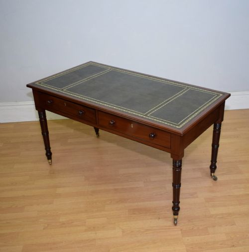 ANTIQUE REGENCY PARTNERS DESK - ADDITIONAL PHOTO 11