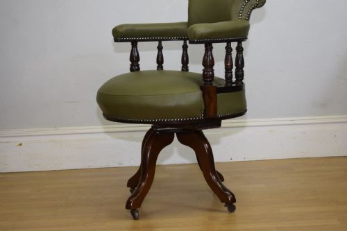 ANTIQUE VICTORIAN OFFICE SWIVEL CHAIR - ADDITIONAL PHOTO 8