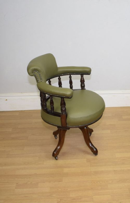 ANTIQUE VICTORIAN OFFICE SWIVEL CHAIR - ADDITIONAL PHOTO 14