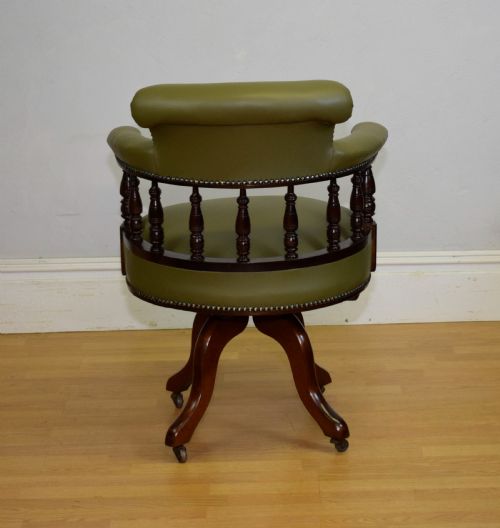 ANTIQUE VICTORIAN OFFICE SWIVEL CHAIR - ADDITIONAL PHOTO 16