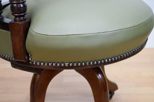 ANTIQUE VICTORIAN OFFICE SWIVEL CHAIR - ADDITIONAL PHOTO 18