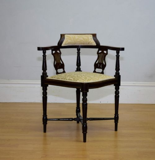ANTIQUE VICTORIAN CORNER CHAIR - ADDITIONAL PHOTO 2