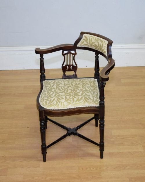 ANTIQUE VICTORIAN CORNER CHAIR - ADDITIONAL PHOTO 6