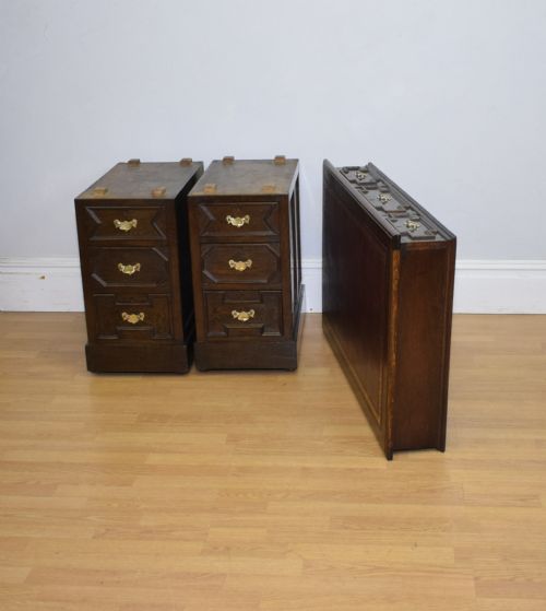 EARLY 20TH CENTURY OAK DESK - ADDITIONAL PHOTO 17