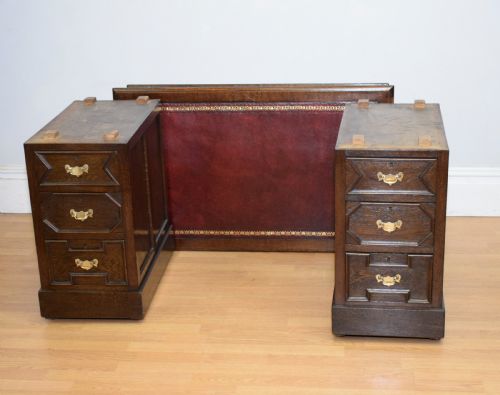 EARLY 20TH CENTURY OAK DESK - ADDITIONAL PHOTO 18