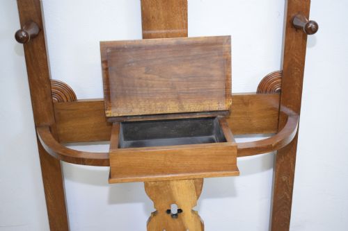 EDWARDIAN WALNUT HALL STAND - ADDITIONAL PHOTO 18