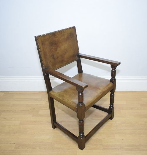 antique victorian oak armchairdesk chair - CATEGORY: ANTIQUE CHAIRS - DATED 1900