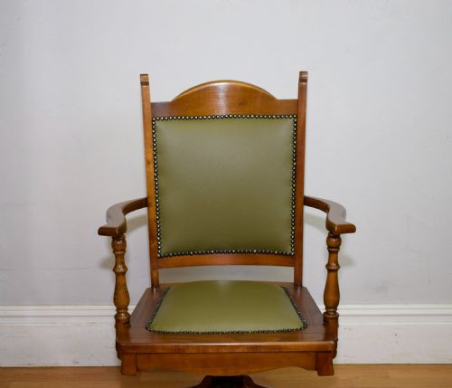 EDWARDIAN SWIVEL OFFICE DESK CHAIR - ADDITIONAL PHOTO 1