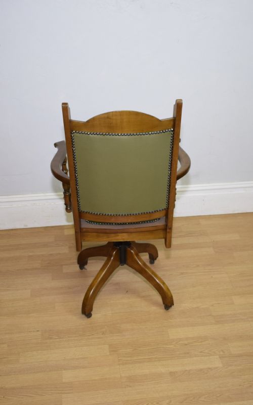 EDWARDIAN SWIVEL OFFICE DESK CHAIR - ADDITIONAL PHOTO 16