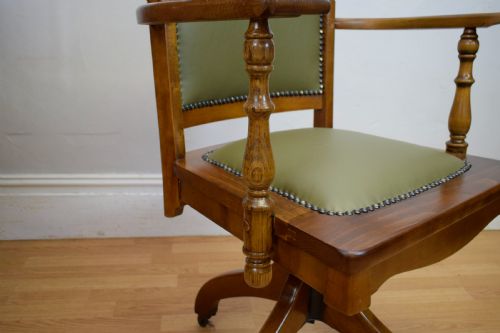 EDWARDIAN SWIVEL OFFICE DESK CHAIR - ADDITIONAL PHOTO 18