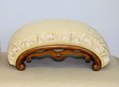 VICTORIAN PAIR OF WALNUT FOOT STOOLS - ADDITIONAL PHOTO 2