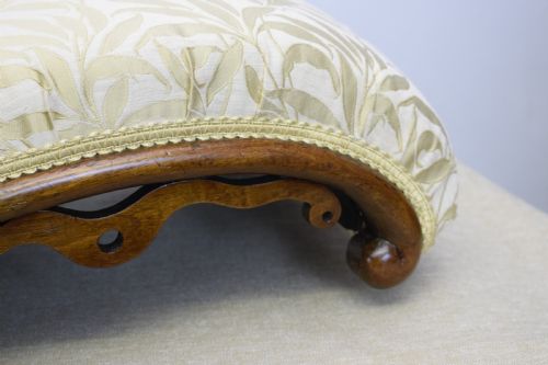 VICTORIAN PAIR OF WALNUT FOOT STOOLS - ADDITIONAL PHOTO 16