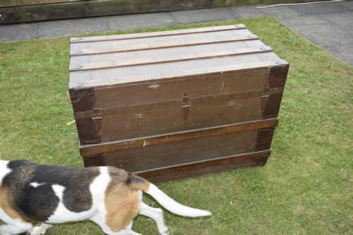 ANTIQUE VICTORIAN TRAVELLING TRUNK - ADDITIONAL PHOTO 10