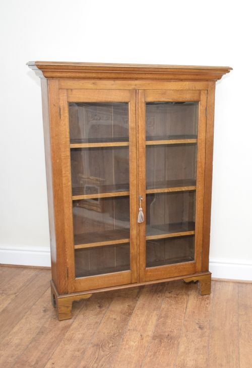 EDWARDIAN OAK BOOKCASE - ADDITIONAL PHOTO 12