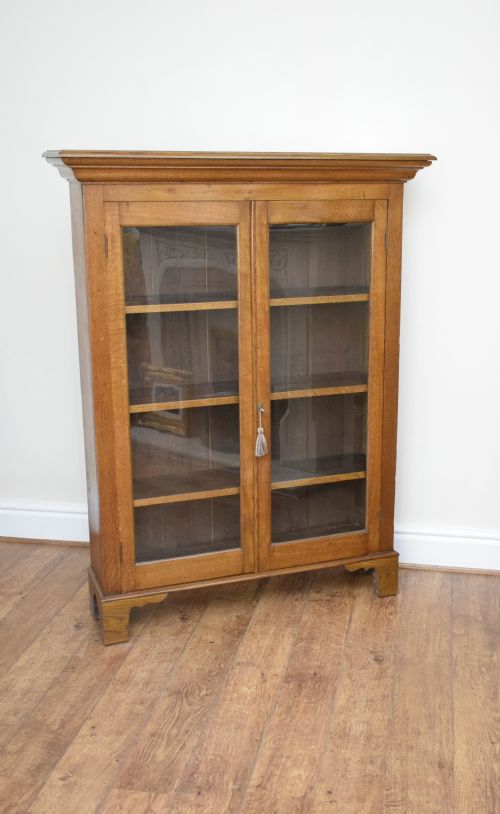 EDWARDIAN OAK BOOKCASE - ADDITIONAL PHOTO 13