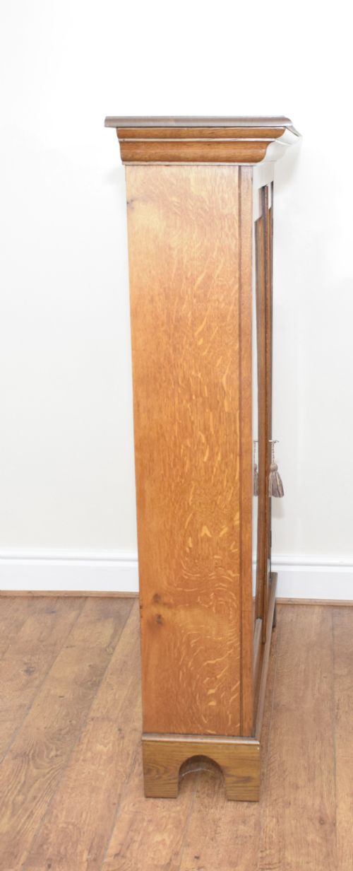 EDWARDIAN OAK BOOKCASE - ADDITIONAL PHOTO 14