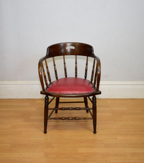 EARLY 20TH CENTURY OAK DESK CHAIR - ADDITIONAL PHOTO 1