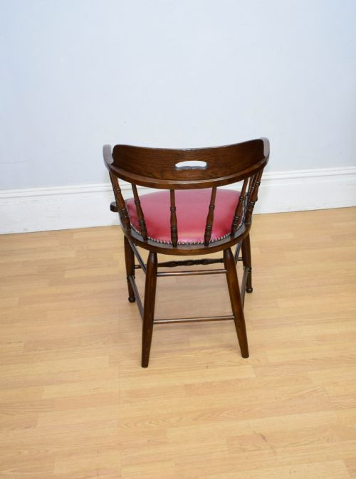EARLY 20TH CENTURY OAK DESK CHAIR - ADDITIONAL PHOTO 6