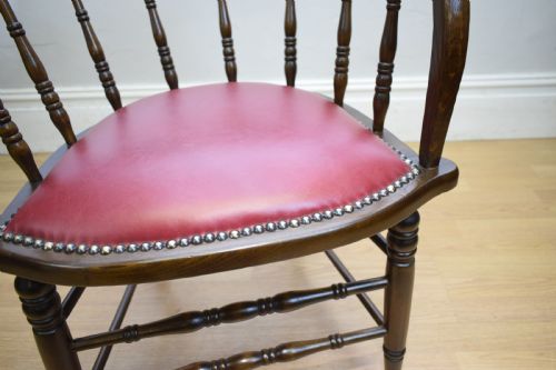 EARLY 20TH CENTURY OAK DESK CHAIR - ADDITIONAL PHOTO 8