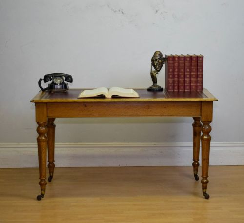 ANTIQUE VICTORIAN LIBRARY TABLE - ADDITIONAL PHOTO 2