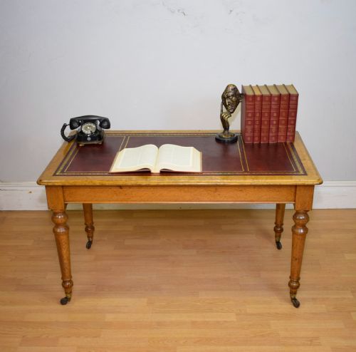 ANTIQUE VICTORIAN LIBRARY TABLE - ADDITIONAL PHOTO 4