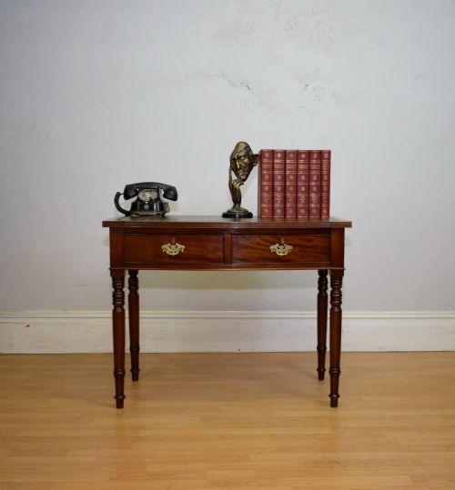 REGENCY BOWFRONT WRITING TABLE - ADDITIONAL PHOTO 3