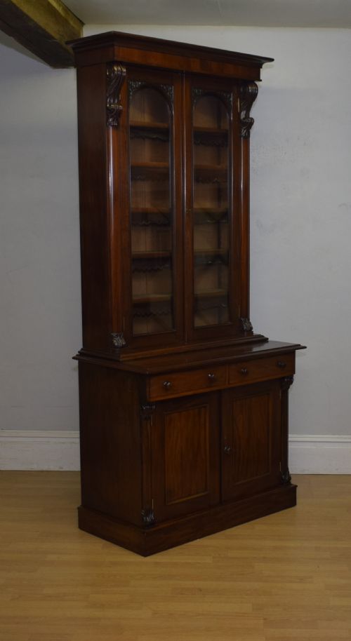 ANTIQUE VICTORIAN LIBRARY BOOKCASE - ADDITIONAL PHOTO 2
