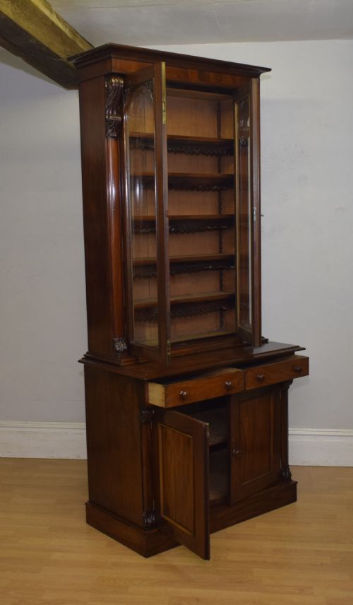 ANTIQUE VICTORIAN LIBRARY BOOKCASE - ADDITIONAL PHOTO 9