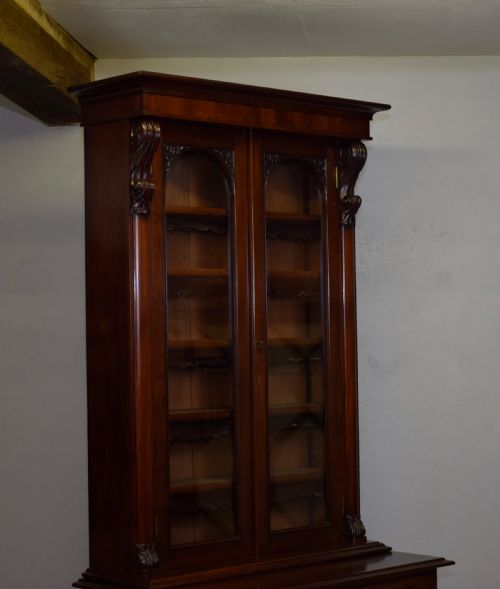 ANTIQUE VICTORIAN LIBRARY BOOKCASE - ADDITIONAL PHOTO 10