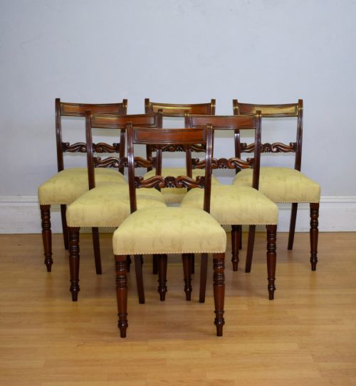 ANTIQUE REGENCY SET OF 6 DINING CHAIRS - ADDITIONAL PHOTO 2
