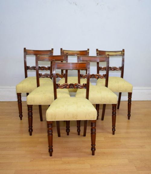 ANTIQUE REGENCY SET OF 6 DINING CHAIRS - ADDITIONAL PHOTO 4