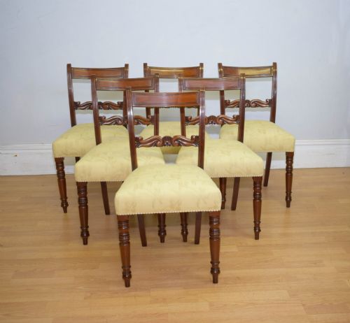 ANTIQUE REGENCY SET OF 6 DINING CHAIRS - ADDITIONAL PHOTO 6